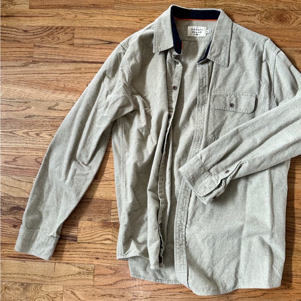 The Normal Brand size XL Fairbanks Chamois Button Up